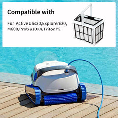 fishing port filter installed in Dolphin cleaner demonstrating quick snap-in convenience