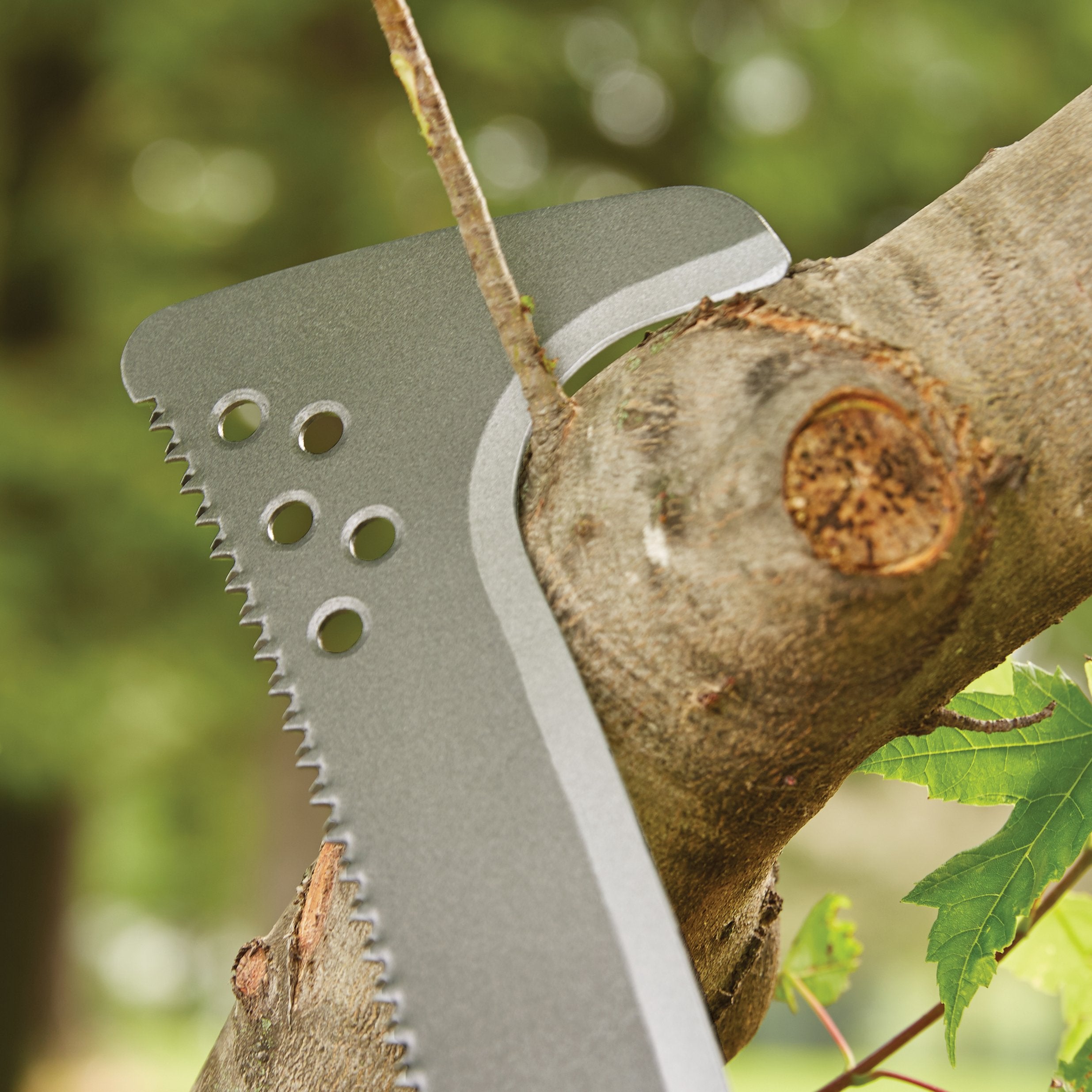 Fiskars handle grip detail with textured surface for secure, comfortable control