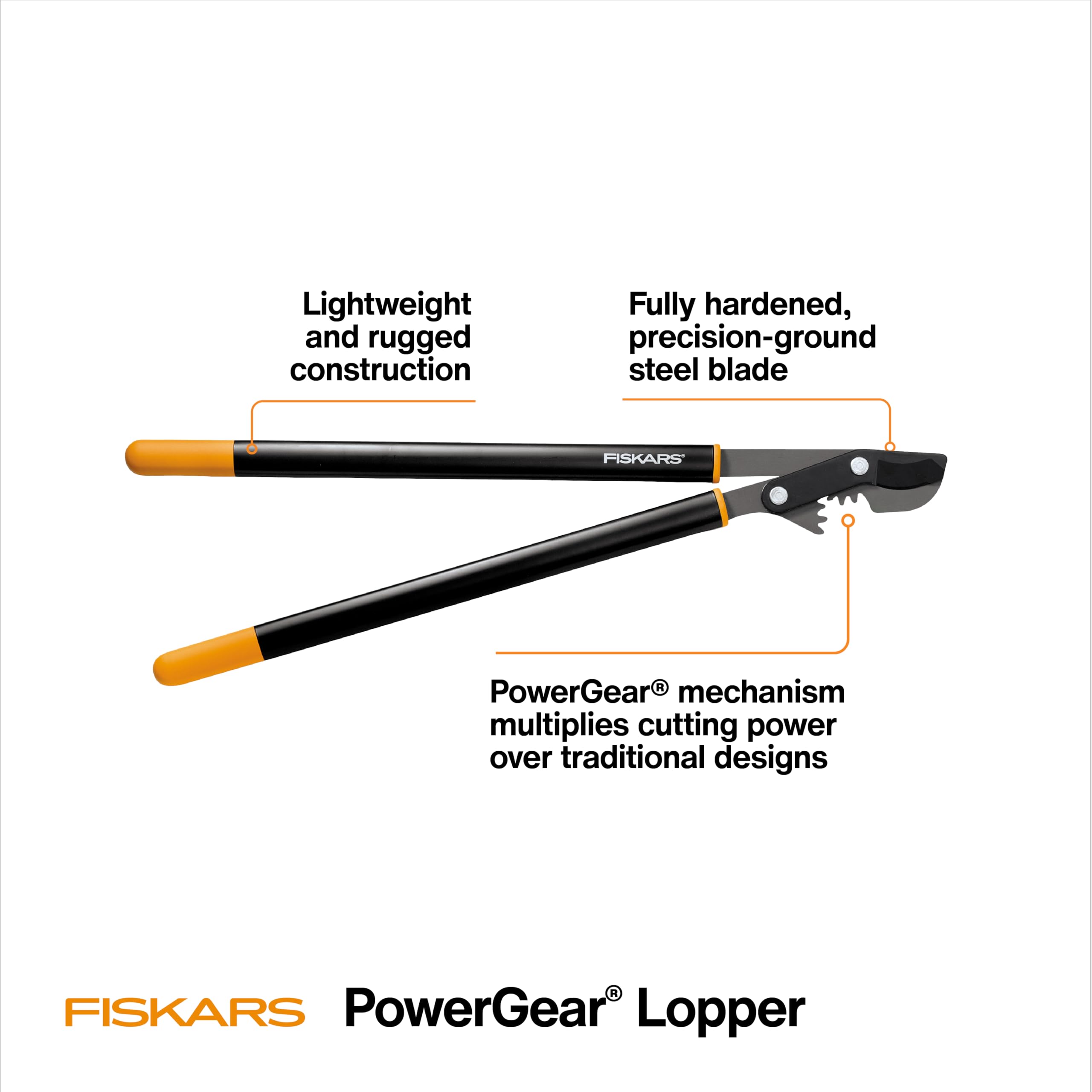 Fiskars close-up of precision-ground blades highlighting clean-cut benefit