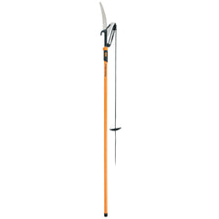 Fiskars vista frontal del podador extensible mostrando diseño y alcance