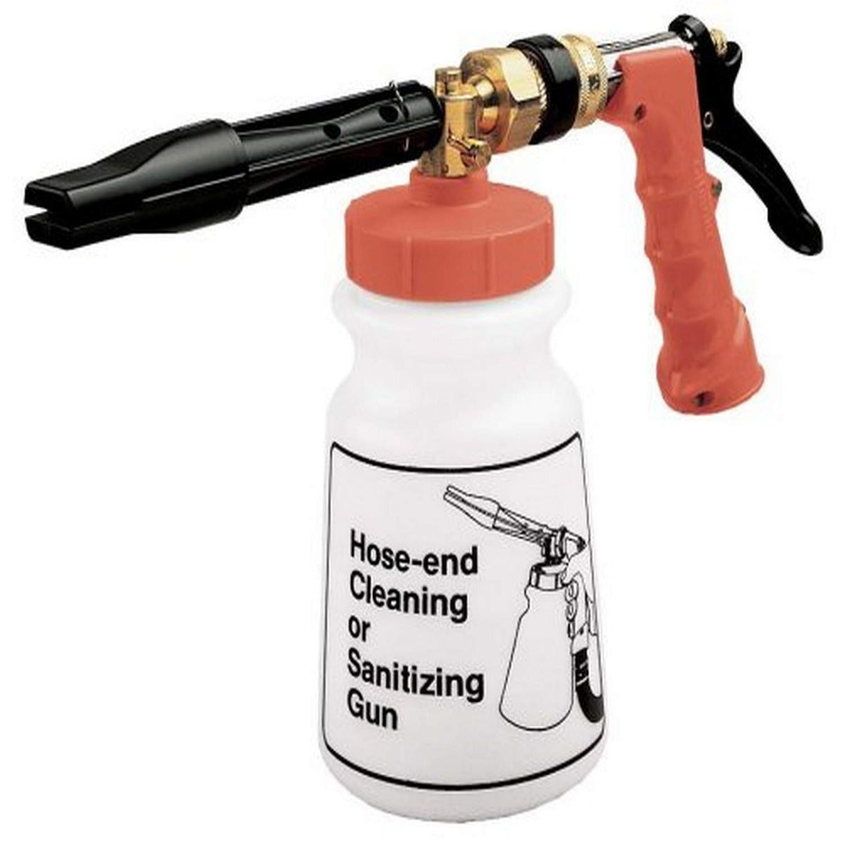 Fiskars Gilmour front view nozzle showing adjustable-tip for precise, consistent spraying