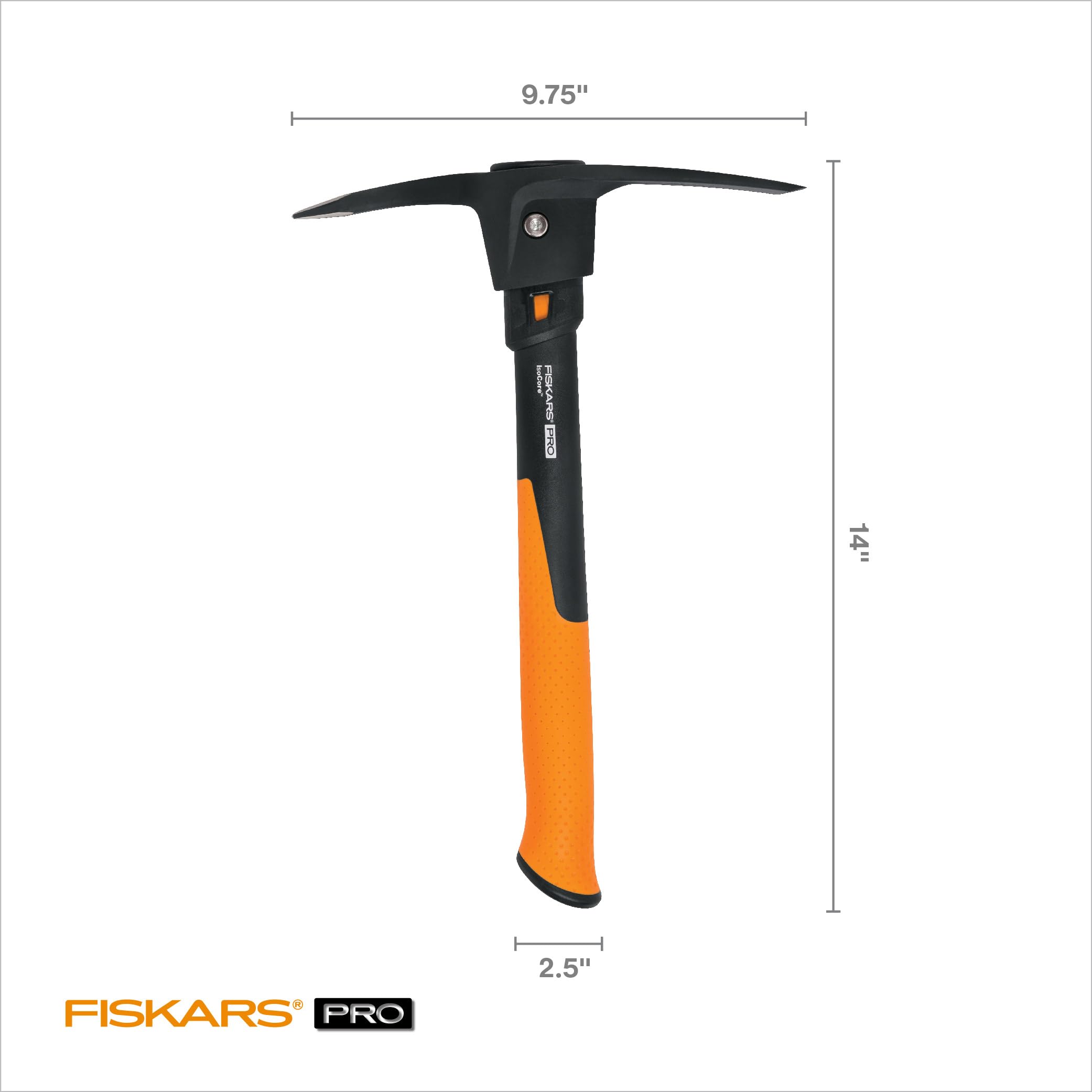 Fiskars pick mattock in a garden setting demonstrating professional landscaping benefit