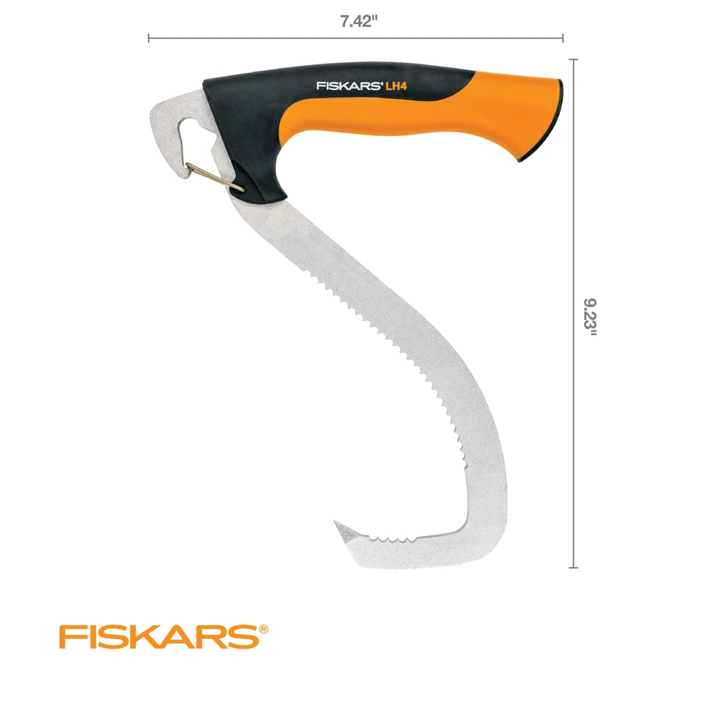 Fiskars handle closeup with non-slip FiberComp grip for comfortable lifting