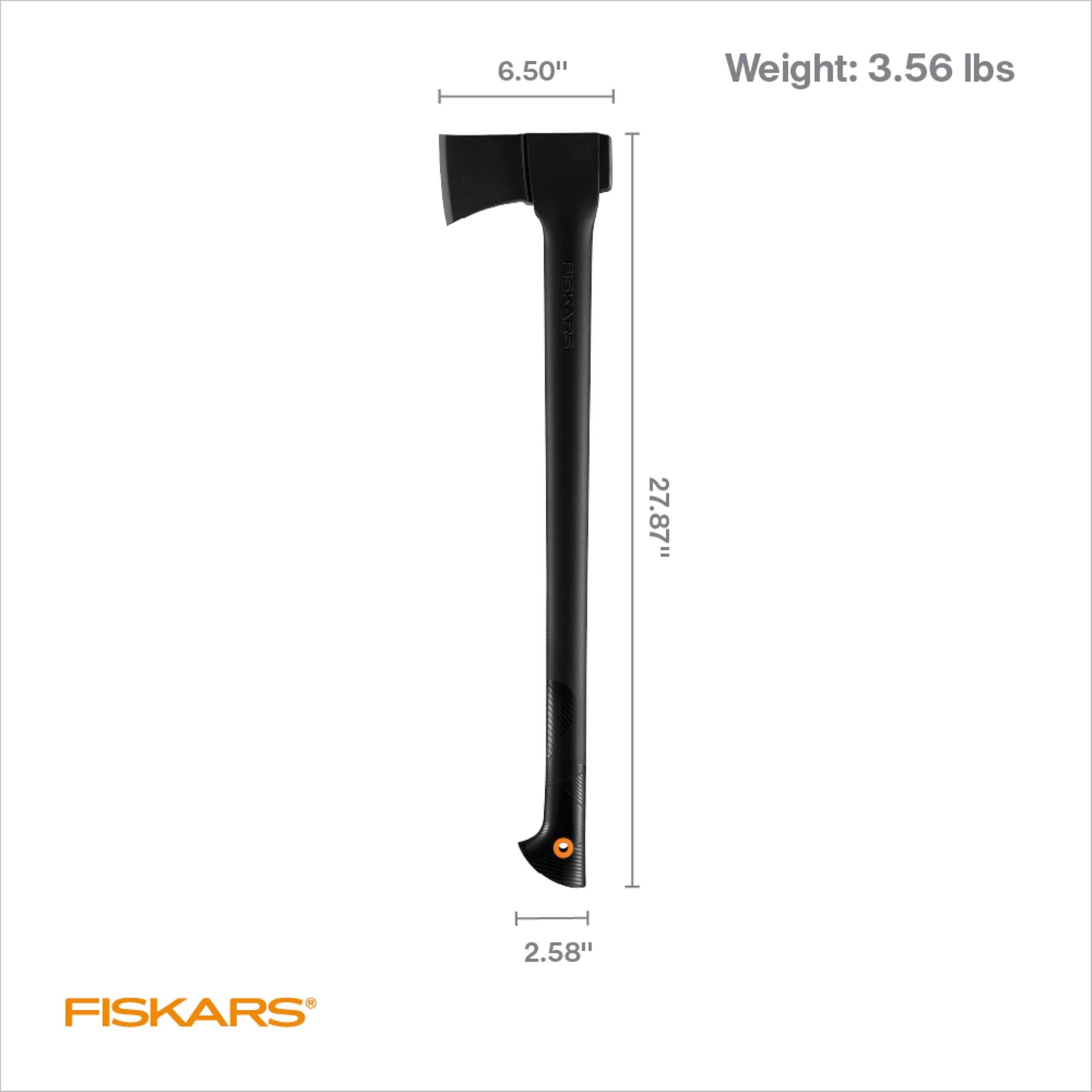 Fiskars blade low-friction coating shedding sawdust to prevent sticking