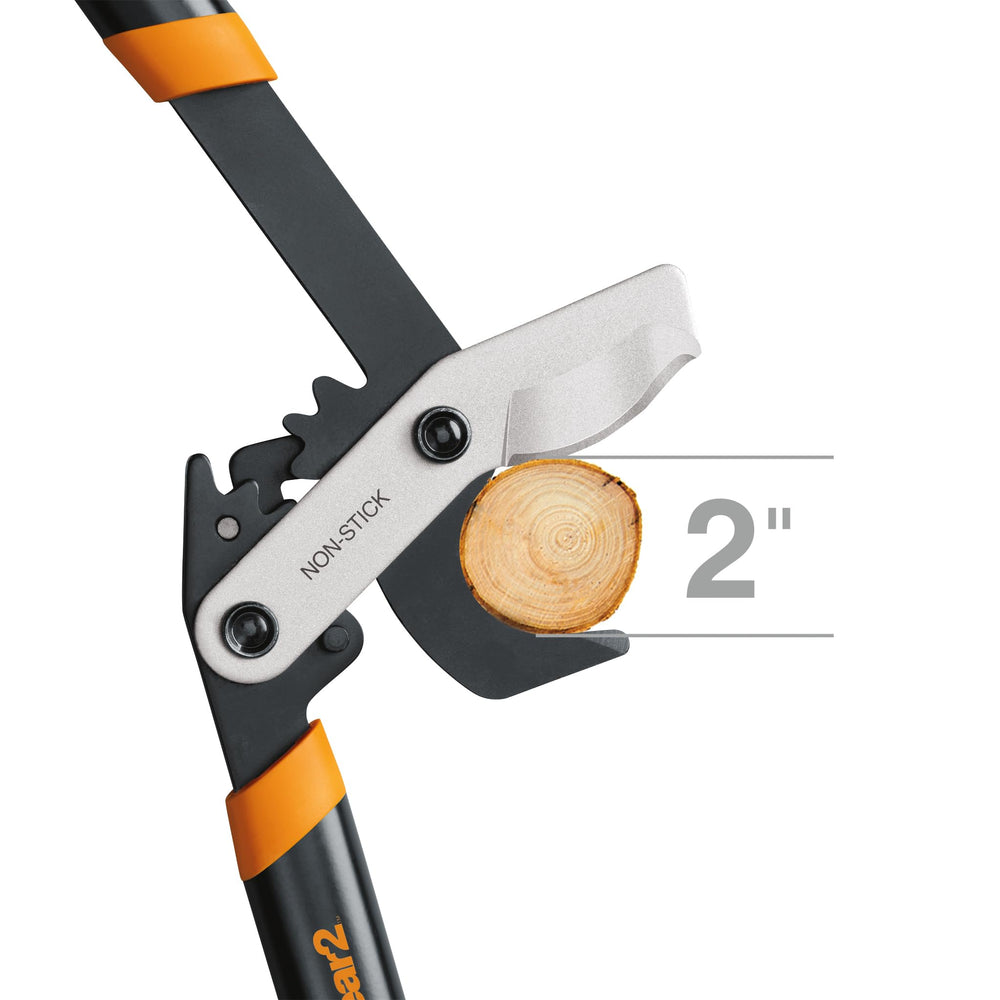 Fiskars product packaging and label highlighting warranty and specs