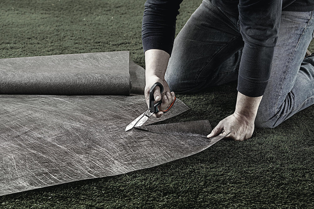 Fiskars handle detail showing finger guard for safer cutting