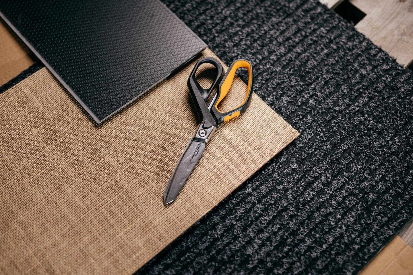 Fiskars in toolbox showing easy identification and storage benefit