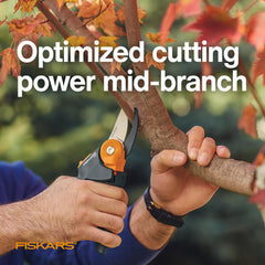 Fiskars PowerGear2 gear and cam detail illustrating amplified cutting power