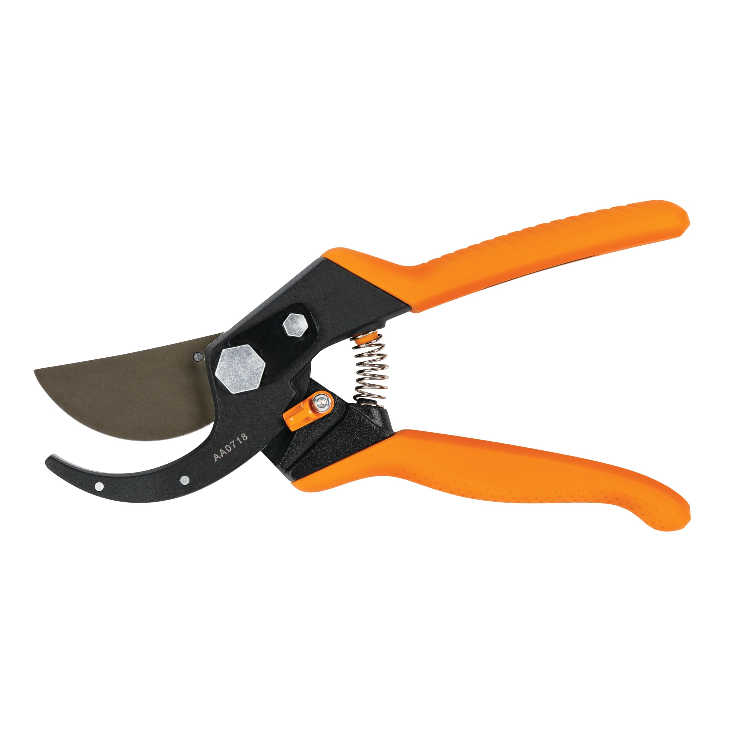 Fiskars front view of pruning shears showing durable frame and design for reliable cuts