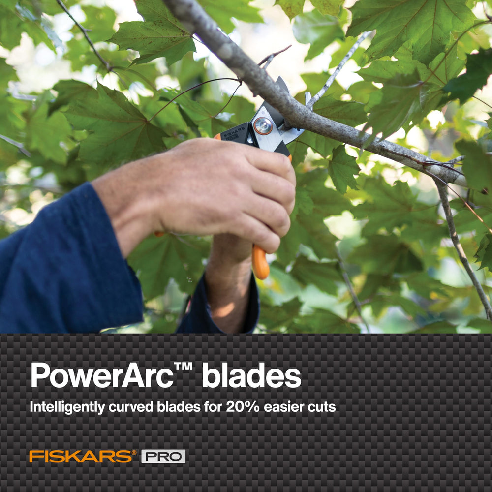 Fiskars SoftGrip handle detail showing cushioned grip for reduced hand fatigue