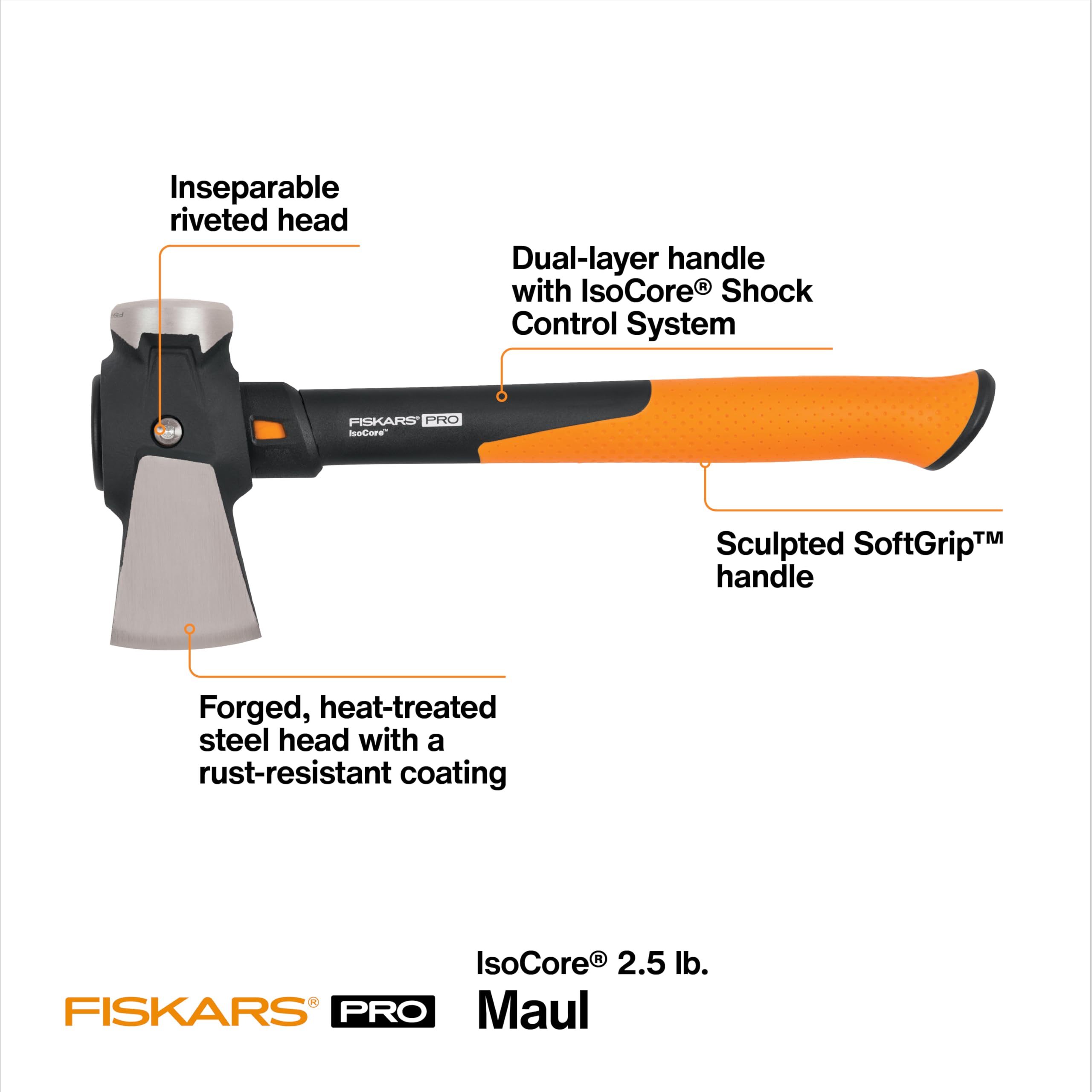 Fiskars blade edge detail showing heat-treated finish and long-lasting sharpness