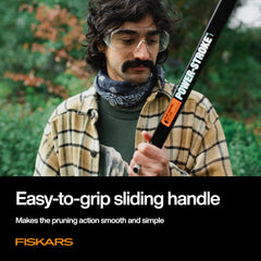 Fiskars saw blade closeup with durable double-grind for smoother sawing