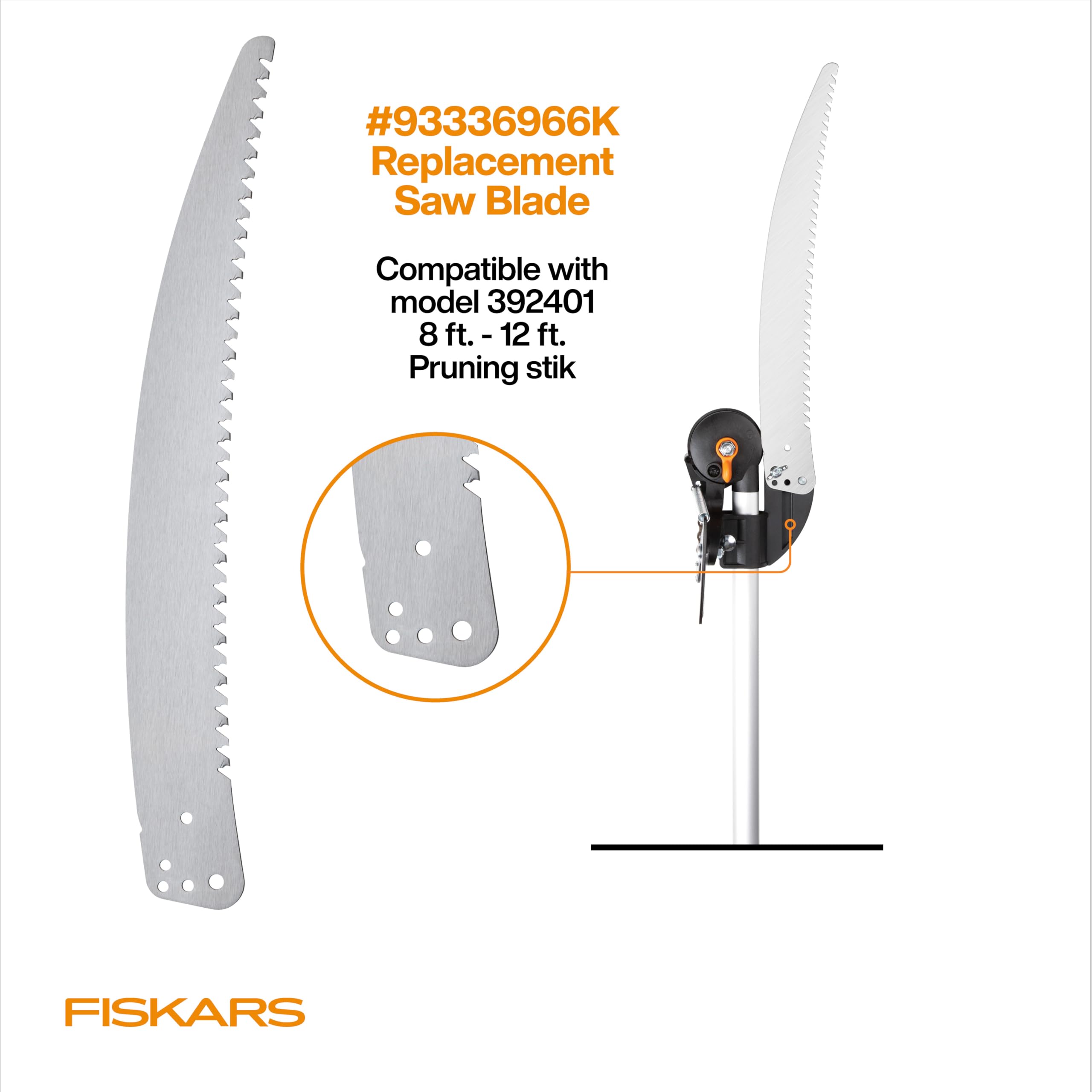 Fiskars pruner shown next to person for size and ergonomic scale