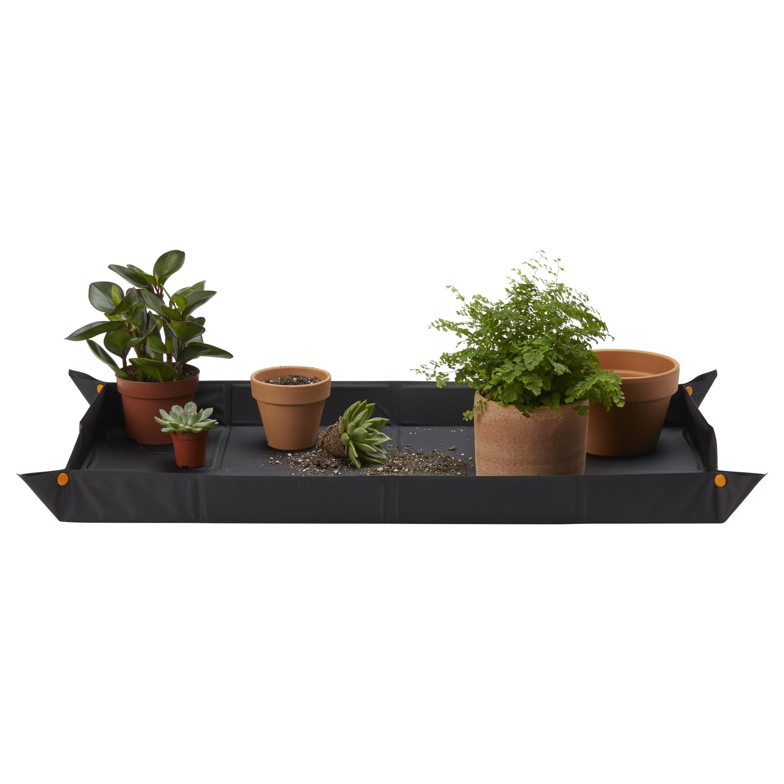 Fiskars repotting mat unfolded showing full workspace and surface protection