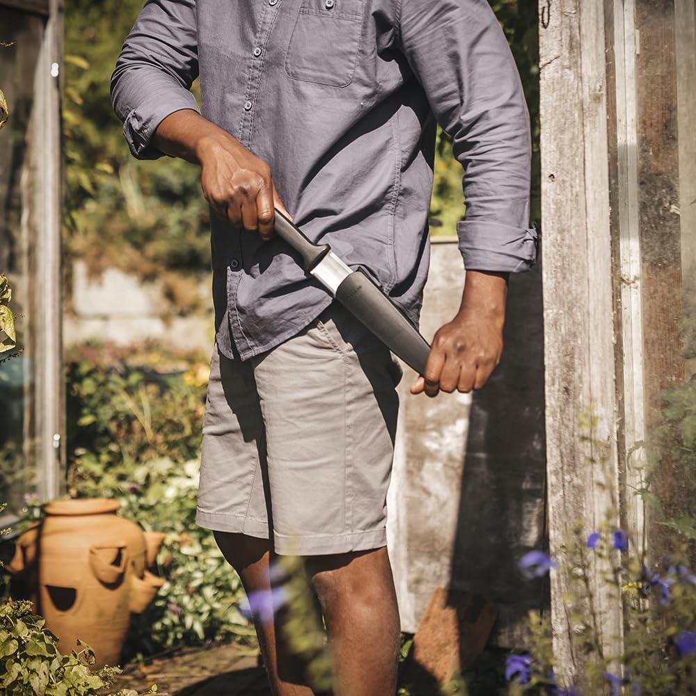 Fiskars sheath and belt loop picture showing safe, hands-free portability