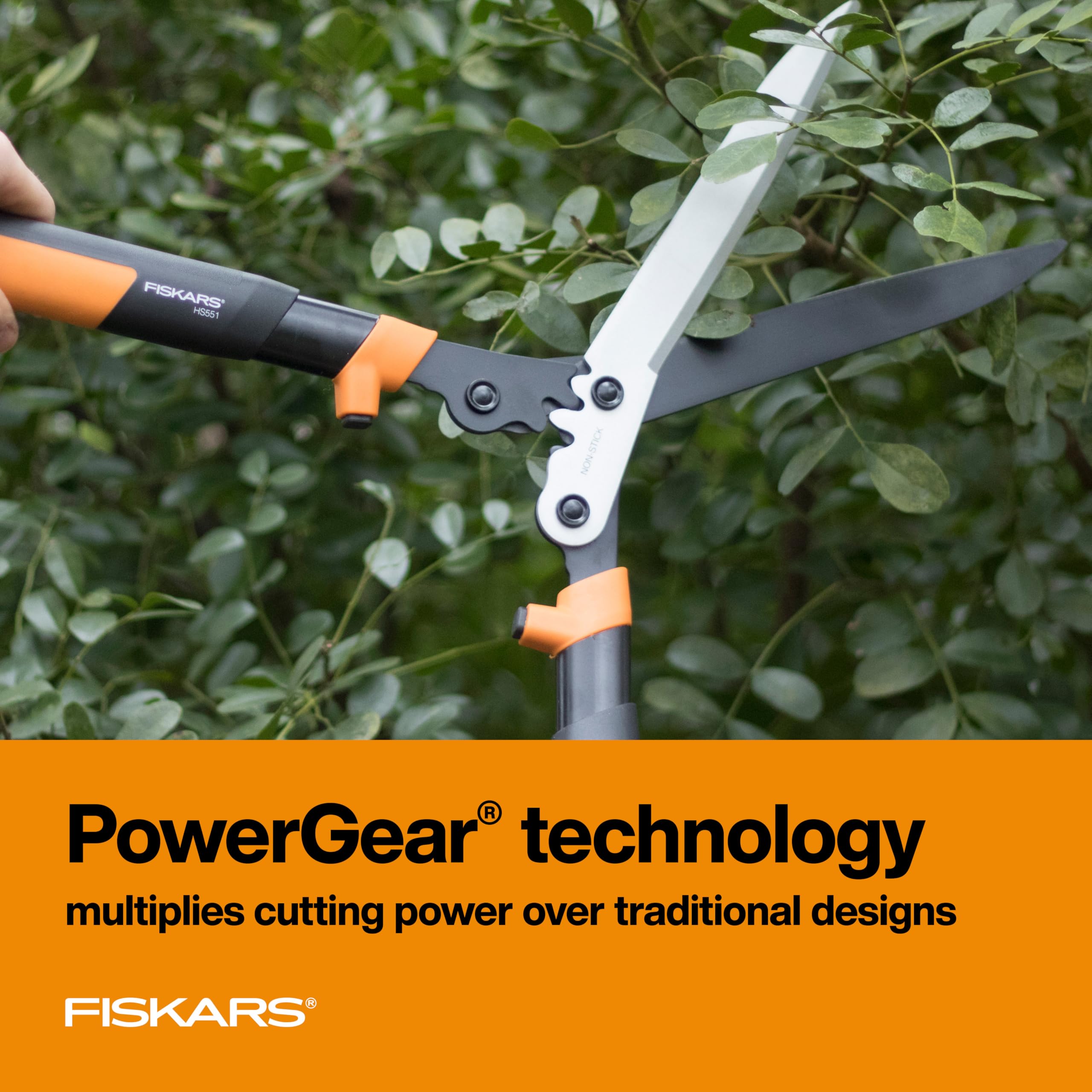 Fiskars SoftGrip handle detail offering comfortable non-slip control benefit
