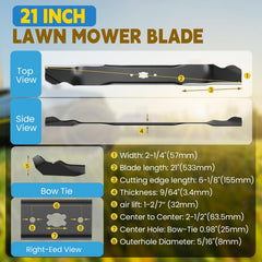 Fismiuta blade placed by ruler showing 21 inch length to verify correct fit