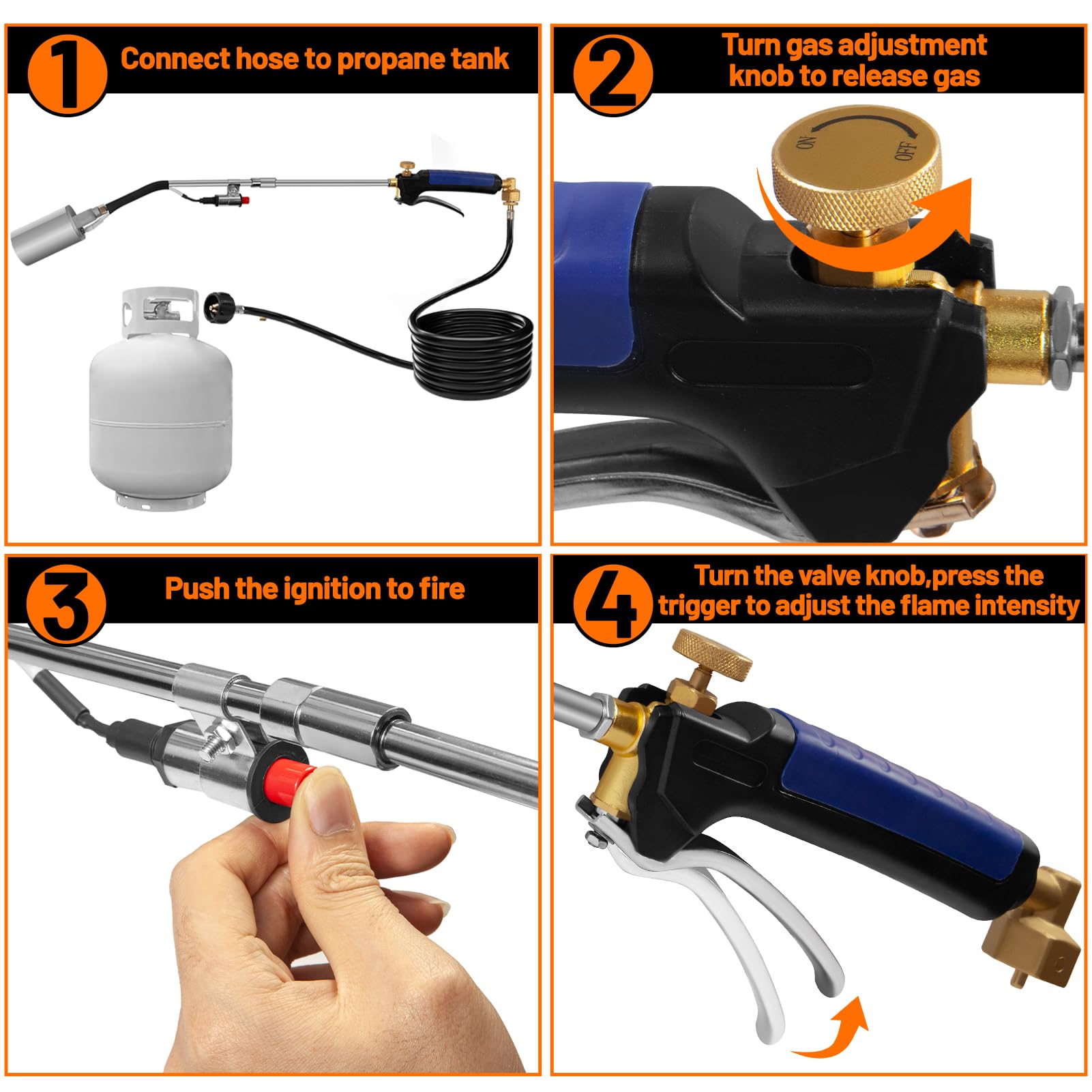 Fiulensyi 33-inch extension handle in use showing back-friendly advantage