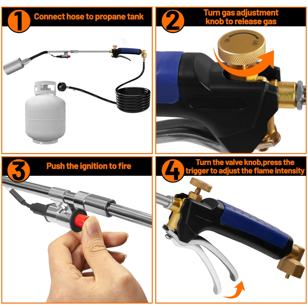 Fiulensyi 33-inch extension handle in use showing back-friendly advantage