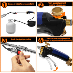 Fiulensyi 33-inch extension handle in use showing back-friendly advantage