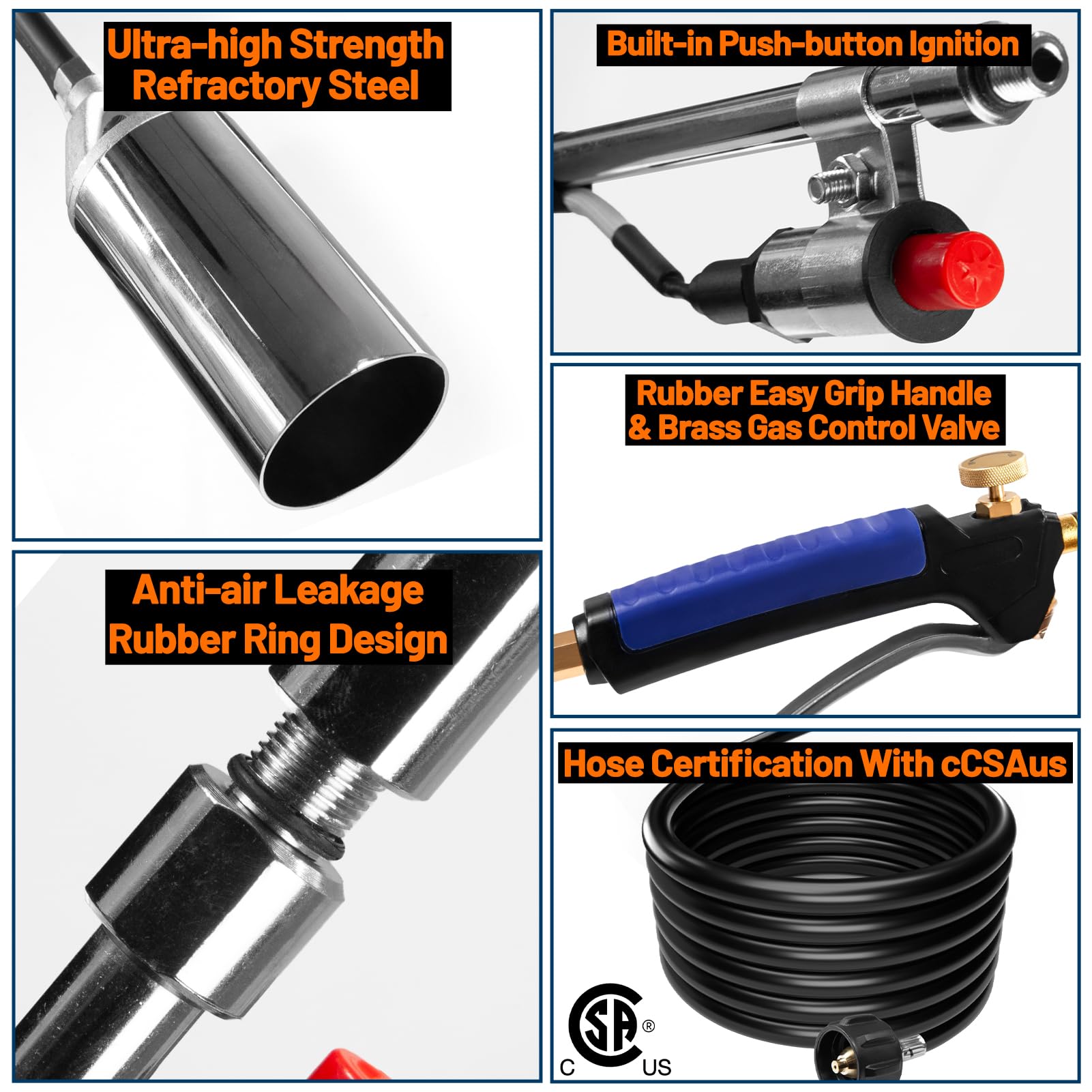 Fiulensyi 10ft hose and connector detail highlighting durable, leak-resistant benefit