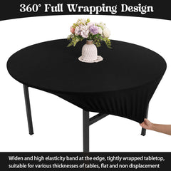 Fivenl cover fitted on outdoor patio table for wind stability