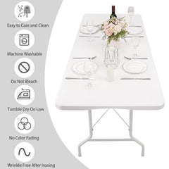 Fivenl tabletop cover in outdoor party scene protecting surface