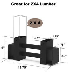 Fiwithy brackets supporting stacked firewood outdoors showing improved airflow