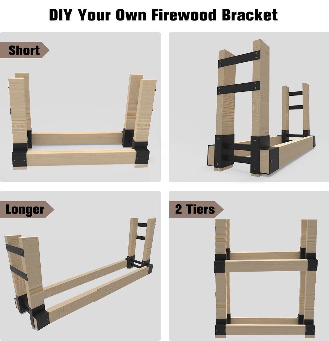 Fiwithy packaged pair of brackets ready to build customizable wood racks