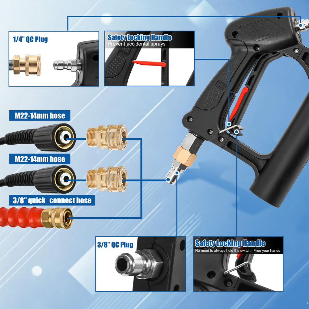 FIXFANS connector adapter set displaying included QC and M22 fittings for compatibility