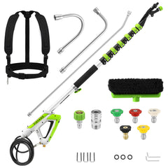 FIXFANS front view of wand kit showing components and compact storage for convenience