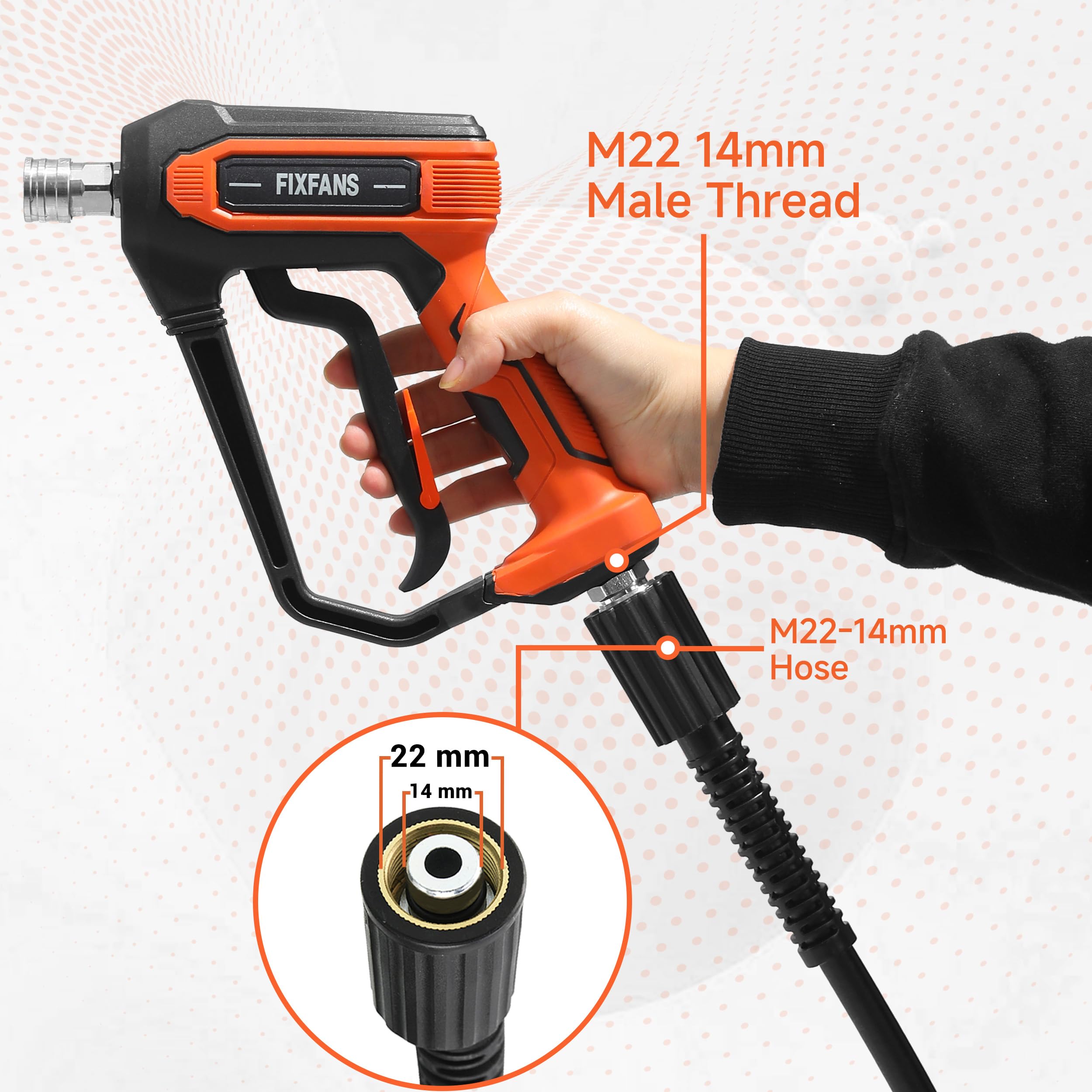 FIXFANS gun handle with trigger lock for safer, easier operation