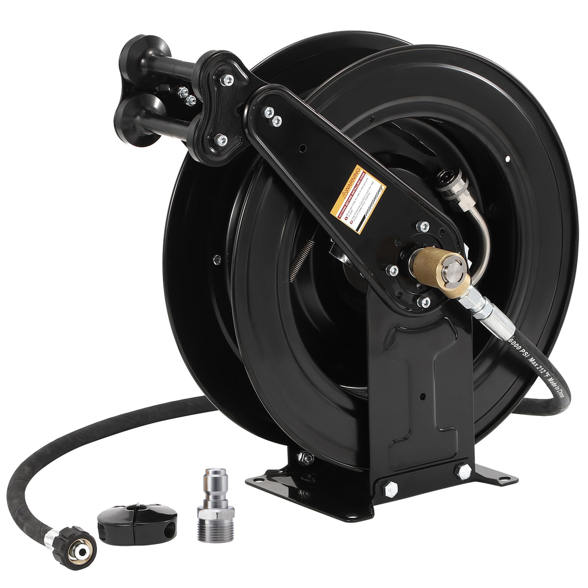 FIXFANS front view of reel showing compact profile and space-saving benefit