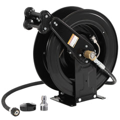FIXFANS front view of reel showing compact profile and space-saving benefit