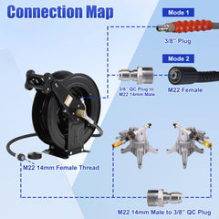 FIXFANS reel mounted on wall illustrating secure mounting and tidy workspace