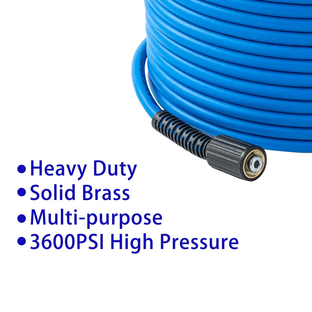 FIXFANS hose connected to pressure washer cleaning a car for efficient reach benefit