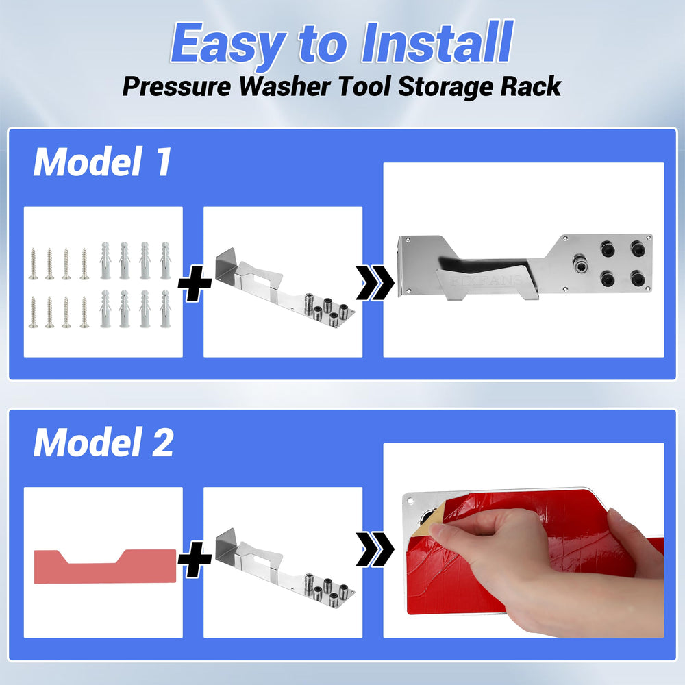 FIXFANS installation hardware and adhesive sticker included for flexible mounting