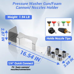 FIXFANS nozzles and couplers arranged on rack for easy selection and safe storage