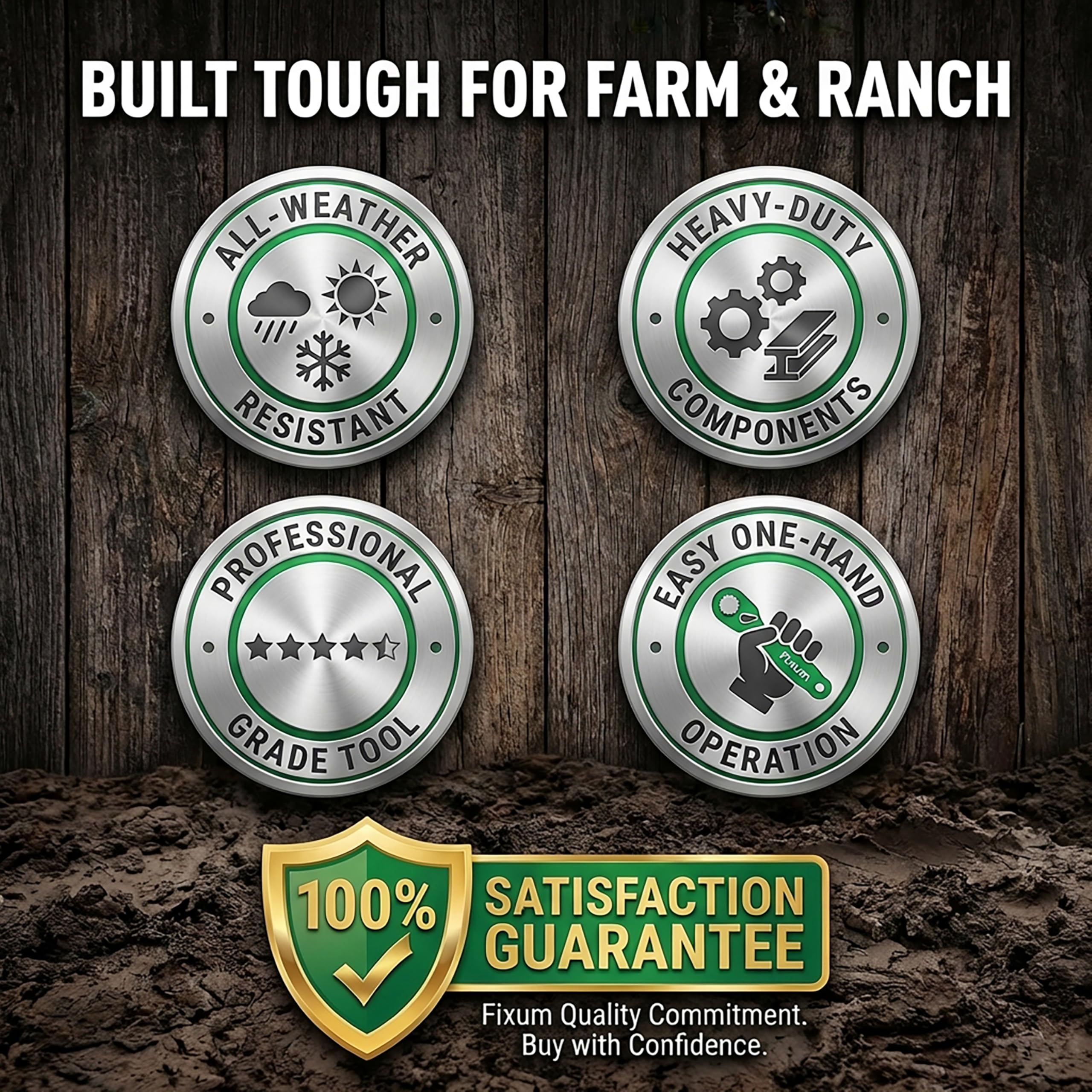 Fixum stretcher in field setting showing practical ranch and farm use