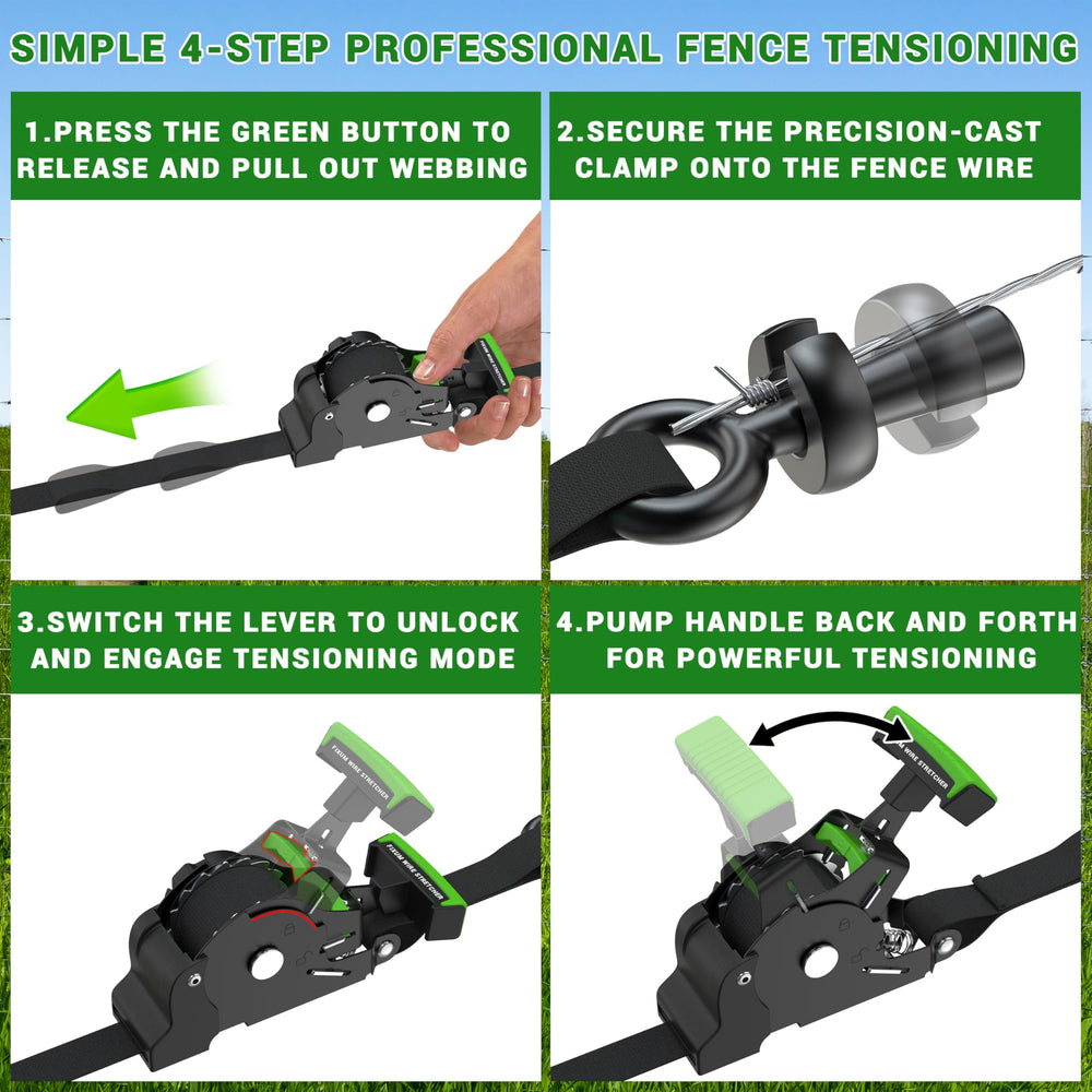 Fixum attached to barbed wire on fence post for repair efficiency benefit