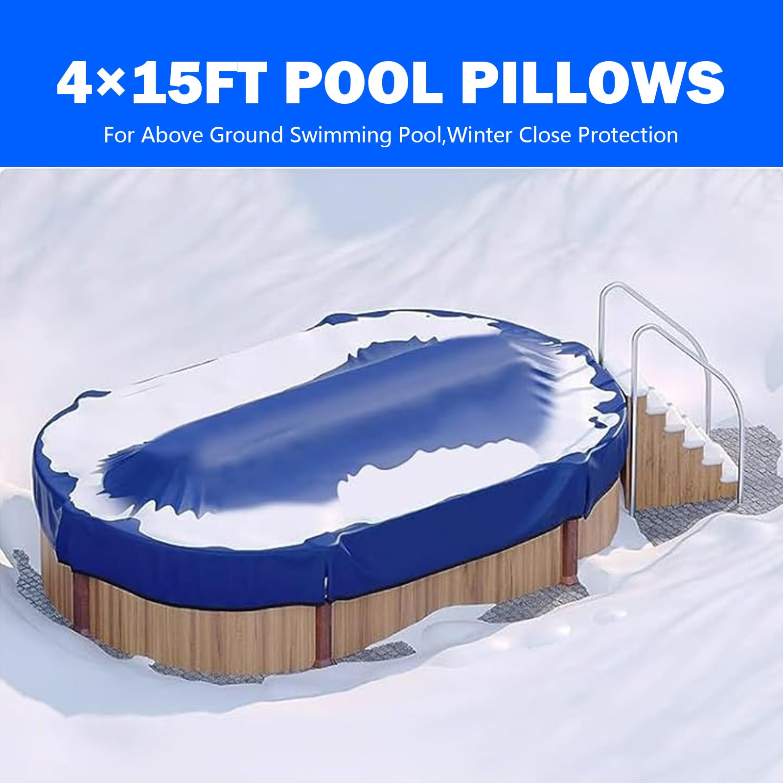 FizzCove pillow next to measuring tape showing 15 ft length for correct fit