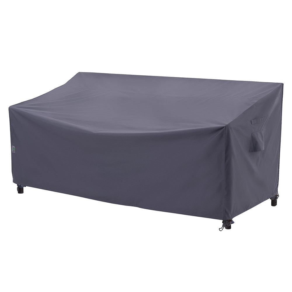 F&J Outdoors front view of 3-seater cover showing full fit and protection