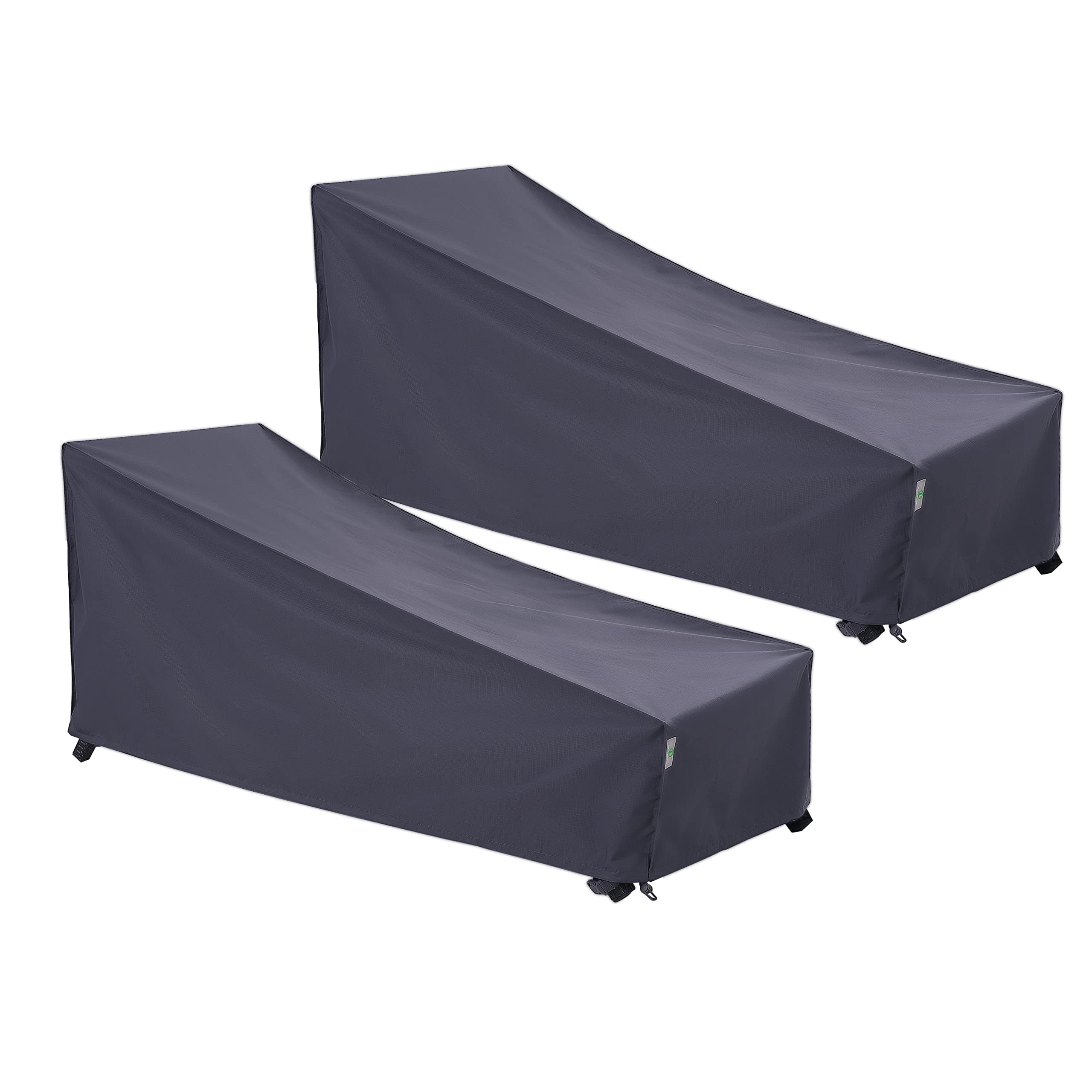 F&J Outdoors front view of covers on chaise showing full protection