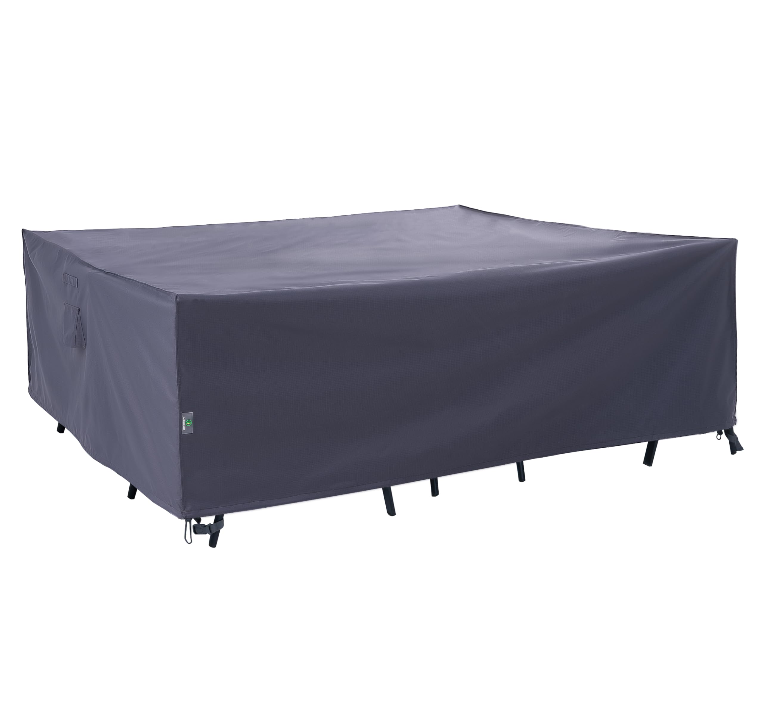 F&J Outdoors front view of extra large grey cover showing full furniture protection