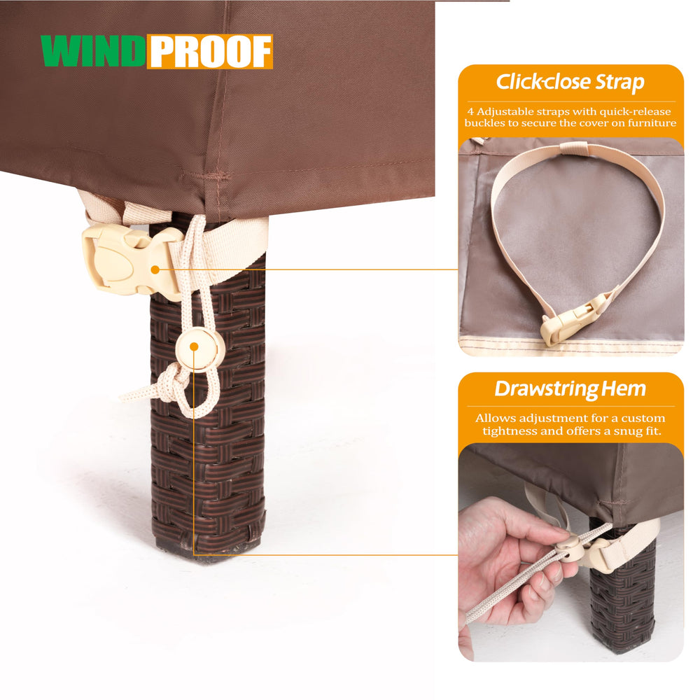 F&J Outdoors covered patio setup demonstrating discreet protection