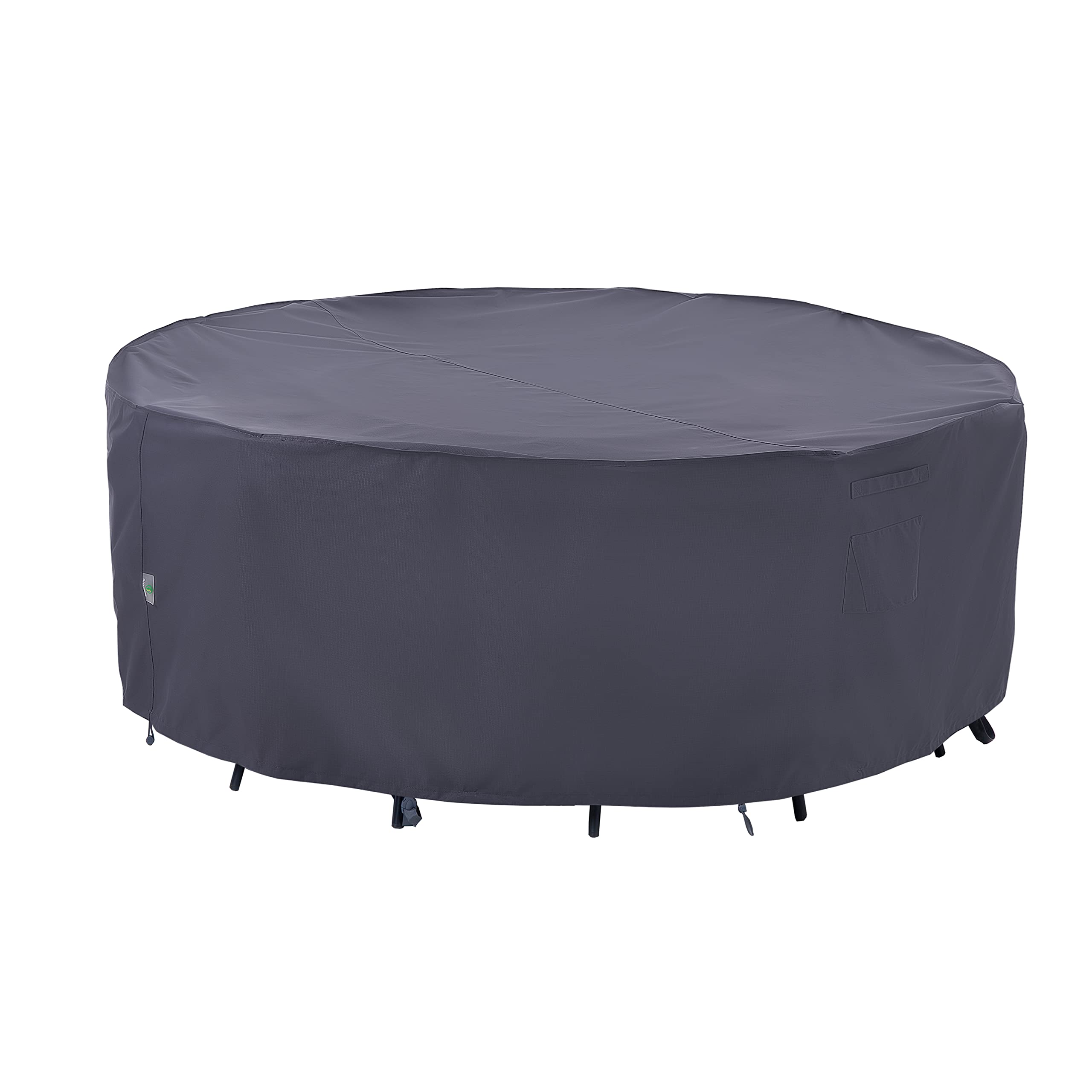 F&J Outdoors cover front view protecting round table, durable outdoor protection