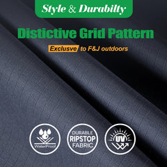 F&J Outdoors texture showing waterproof coating that repels water