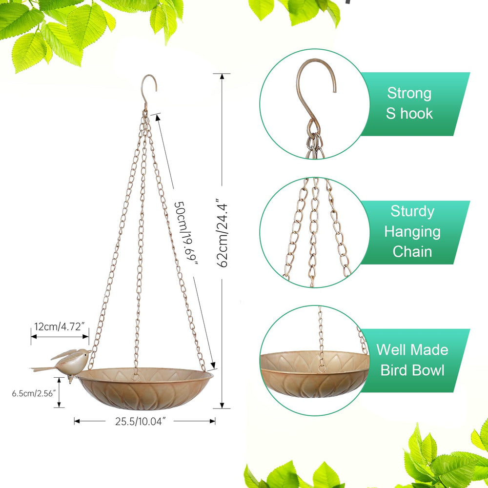 FJJYGYP bird bath in patio setting demonstrating how it enhances outdoor spaces and attracts birds