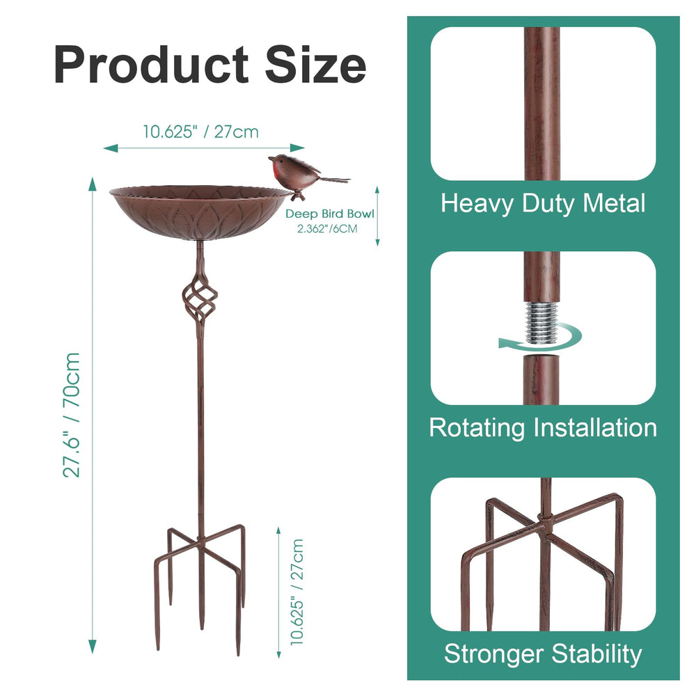 FJJYGYP side profile showing bowl height for bird access