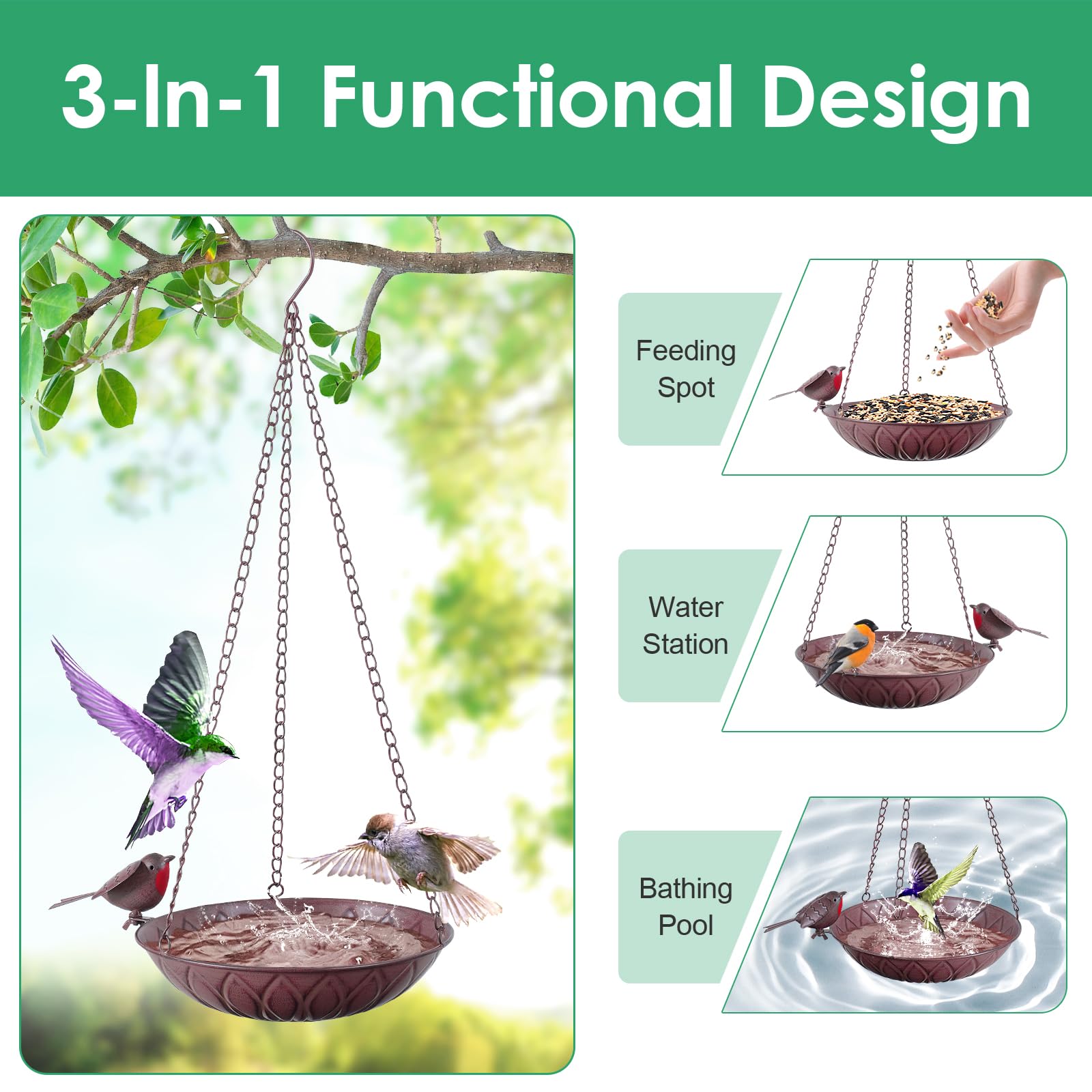 FJJYGYP three-chain suspension and S-hook detail, provides stable balanced support